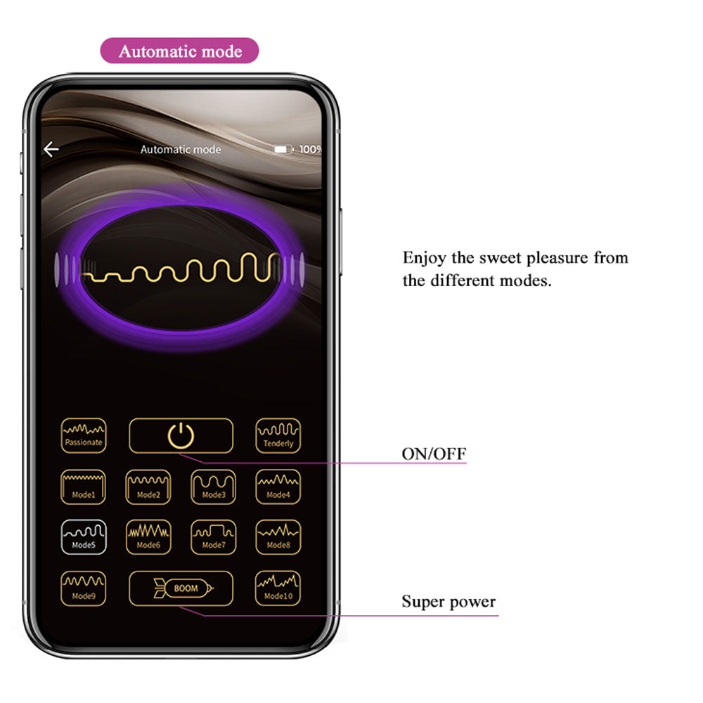 Pretty Love Jayleen Global Remote Control Series Rechargeable Couple Vibrator  - Purple