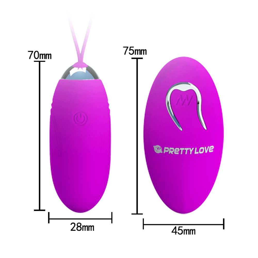 Pretty Love Jenny Remote Control Bullet Vibrator - Fuchsia