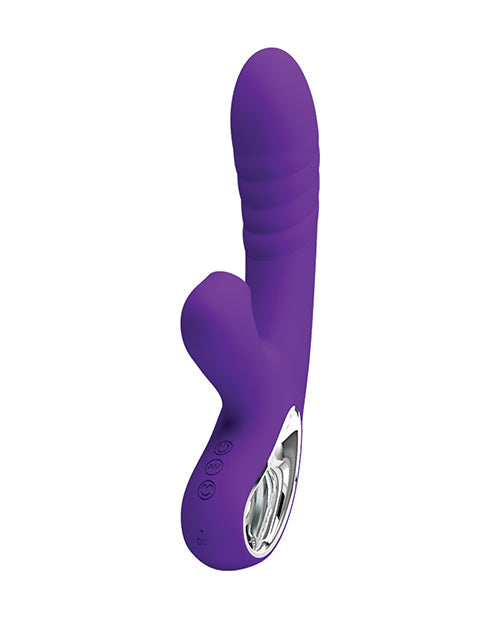 Pretty Love Jersey Sucking and Vibrating Rabbit Vibrator -  Purple