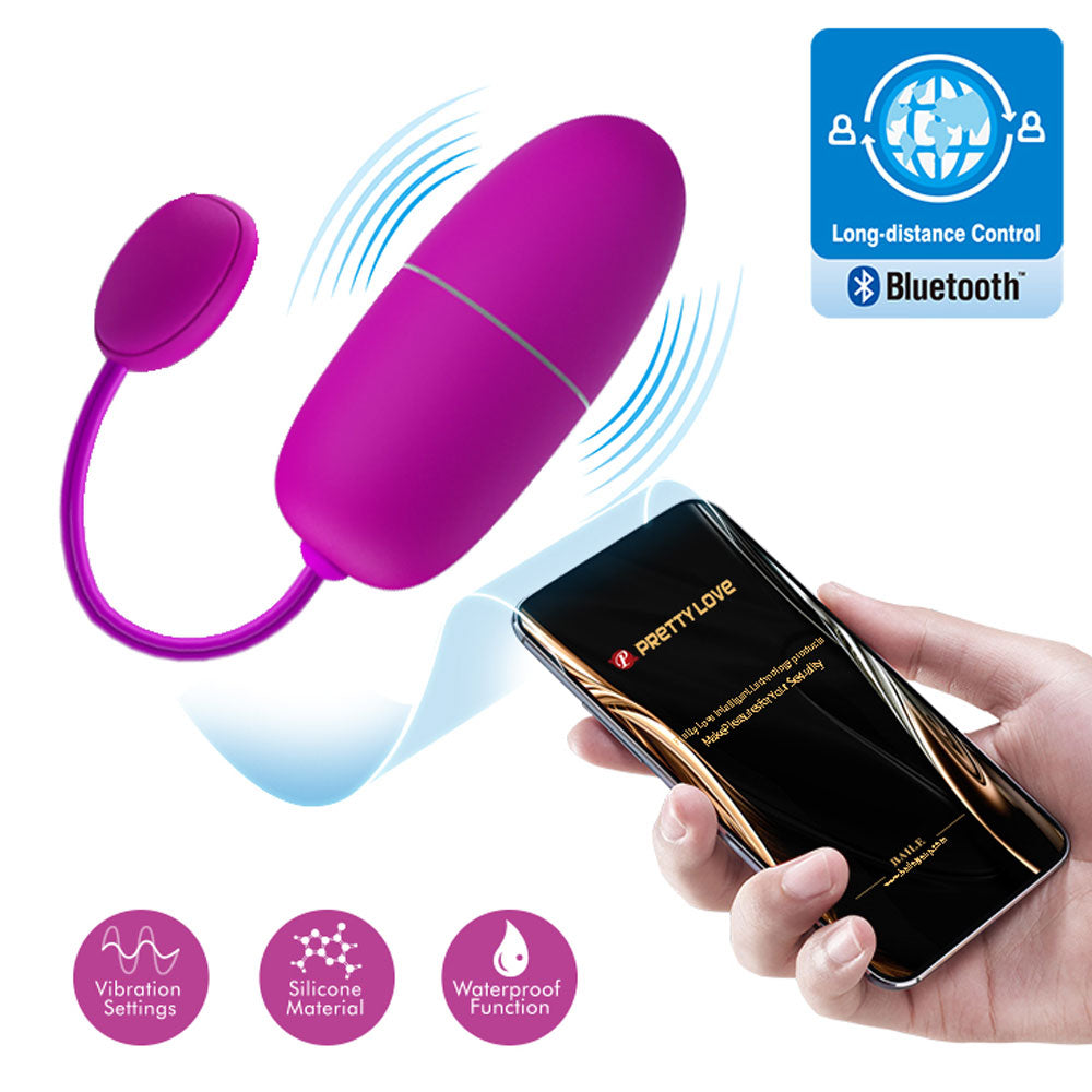 Pretty Love Nymph Global Remote Control Series Clitoral Vibrator -  Purple