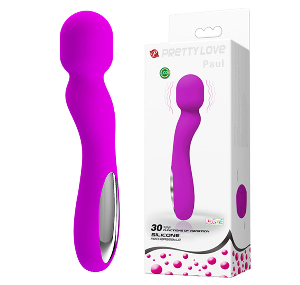 Pretty Love Paul USB Rechargeable Wand - Fuchsia