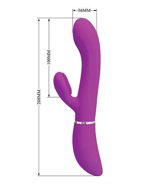 Pretty Love Side To Side Moving Rabbit Vibrator - Fuchsia