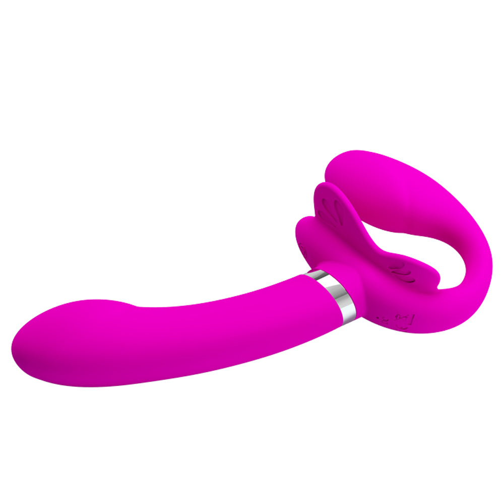 Pretty Love Valerie Strapless Strap-on Vibrator - Fuchsia