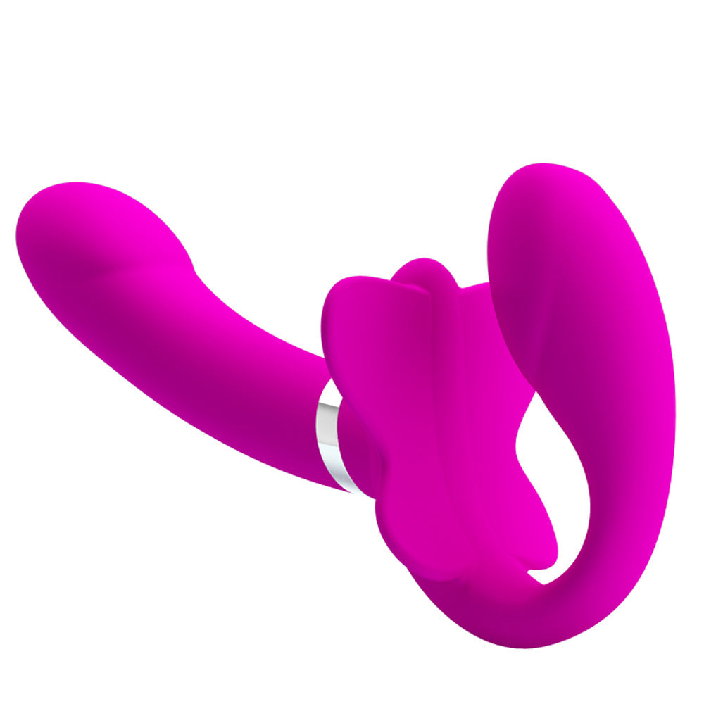 Pretty Love Valerie Strapless Strap-on Vibrator - Fuchsia