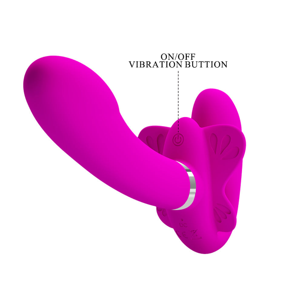 Pretty Love Valerie Strapless Strap-on Vibrator - Fuchsia