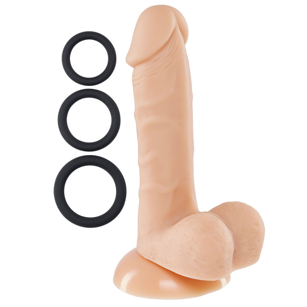 Pro Sensual Series 6 Inch Silicone Pro Odorless Dong - Tan