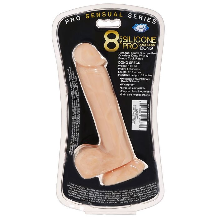 Pro Sensual Series 6 Inch Silicone Pro Odorless Dong - Tan