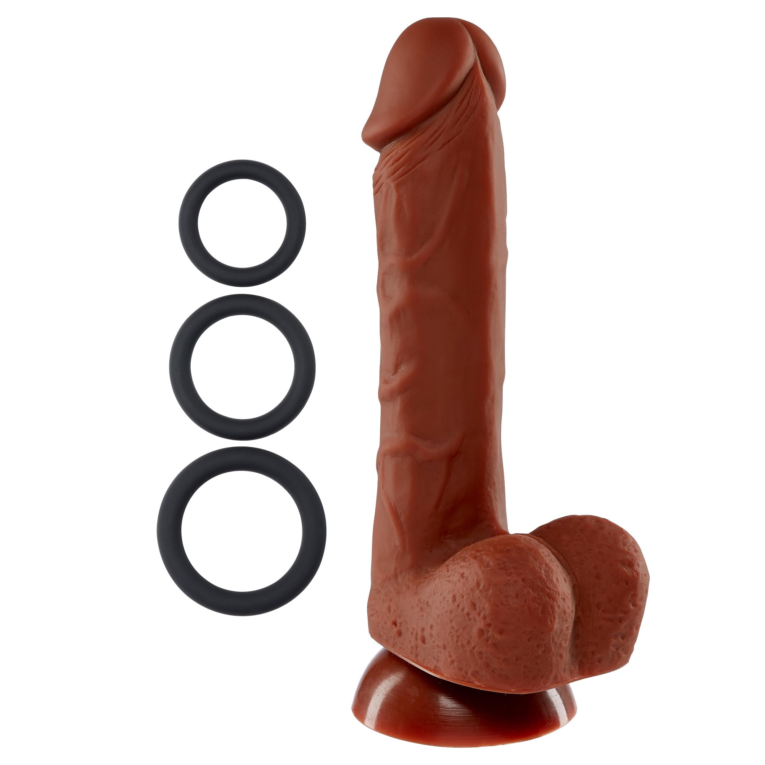 Pro Sensual Series 6 Inch Silicone Pro Odorless Dong - Tan Brown / 7"