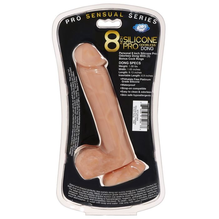 Pro Sensual Series 6 Inch Silicone Pro Odorless Dong - Tan Tan / 8"