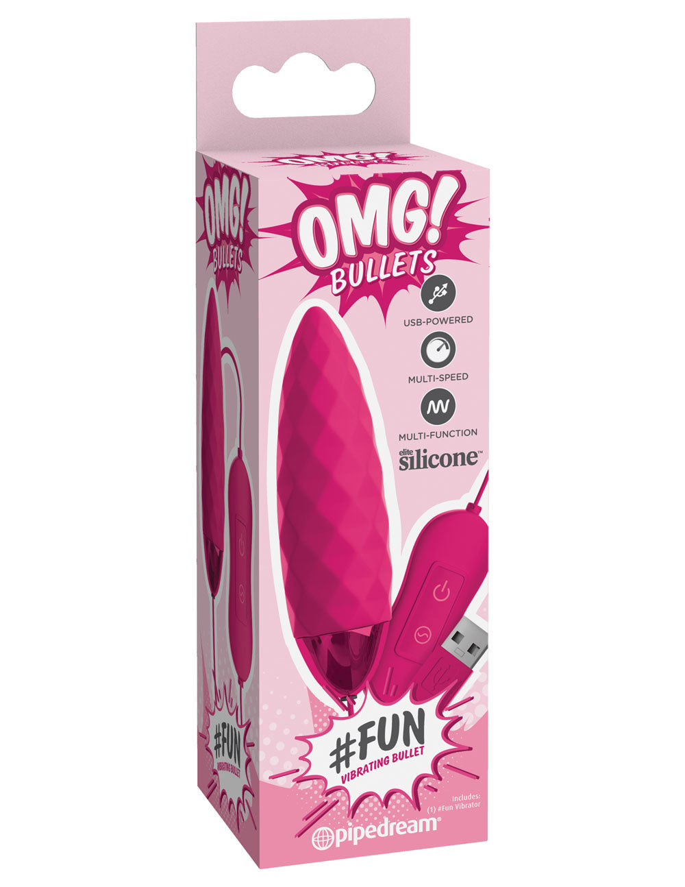 Pure Ecstasy OMG Bullet Vibrator Bullet Fuchsia