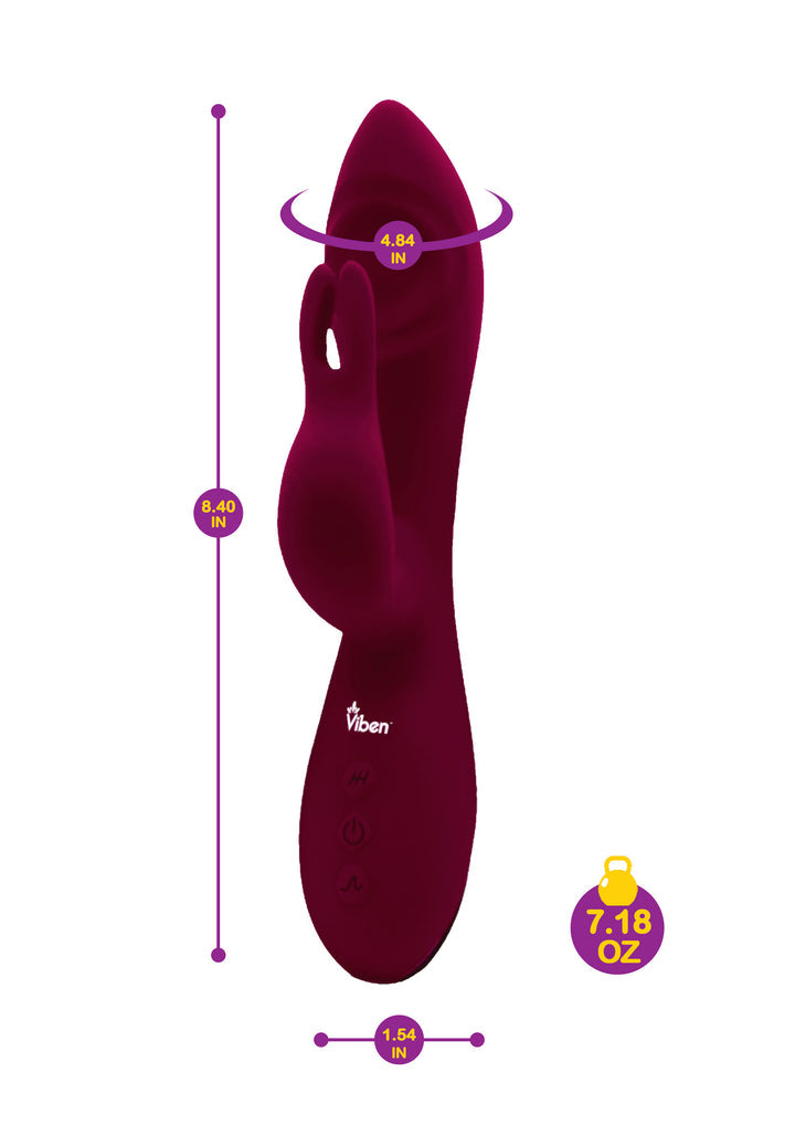 Pzazz - Ruby - Rechargeable Thumping Rabbit Vibrator