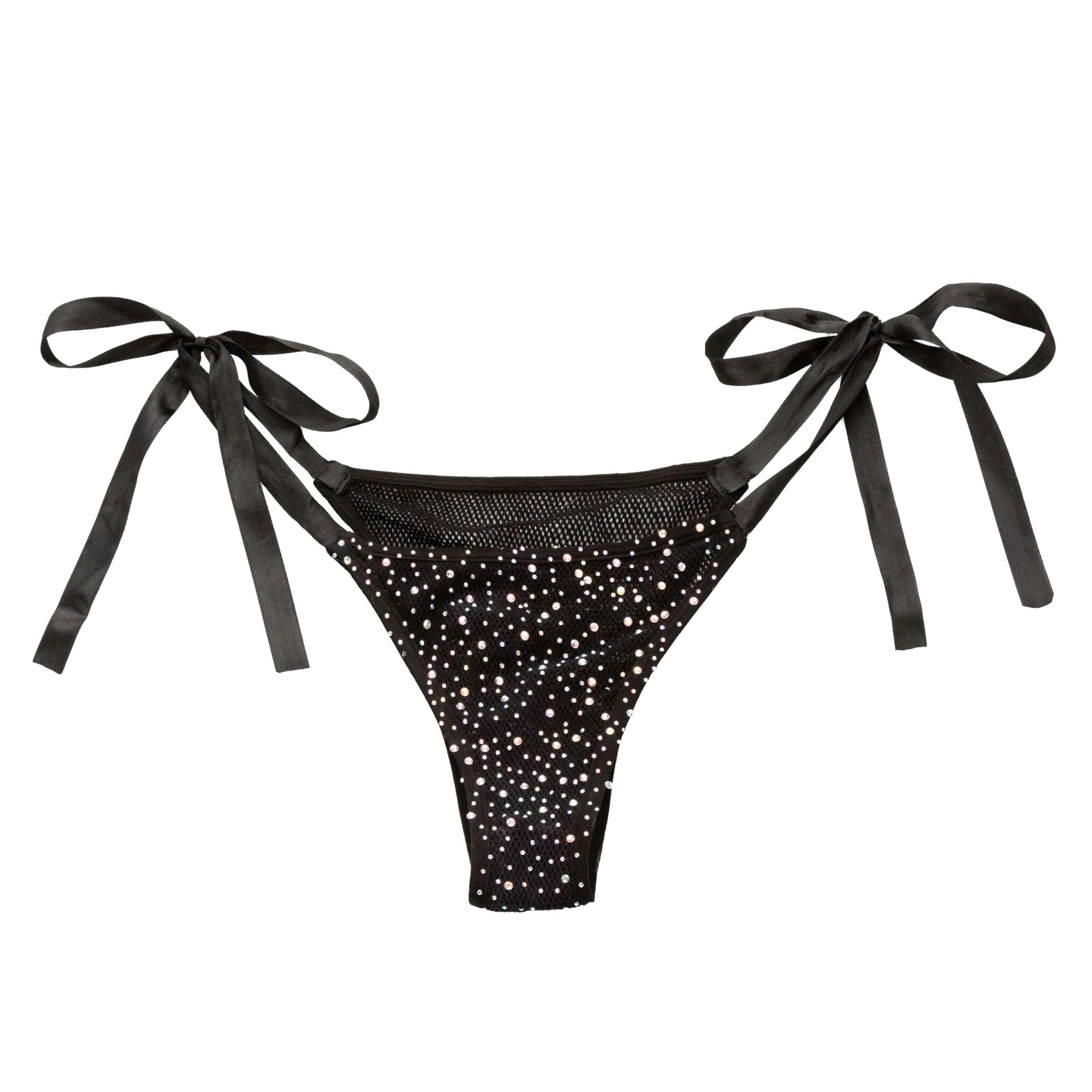 Radiance Side Tie Panties Black O/s