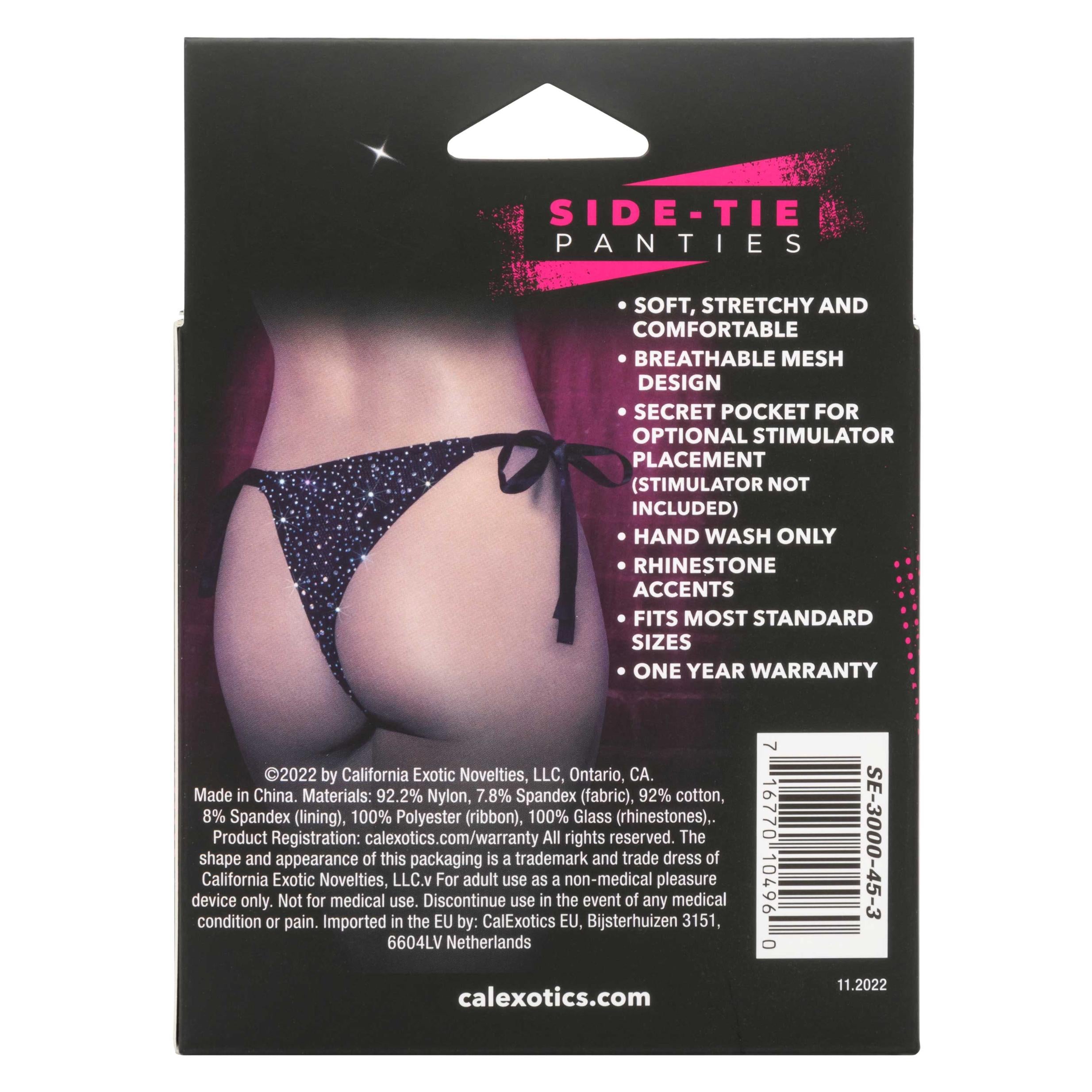 Radiance Side Tie Panties Black O/s