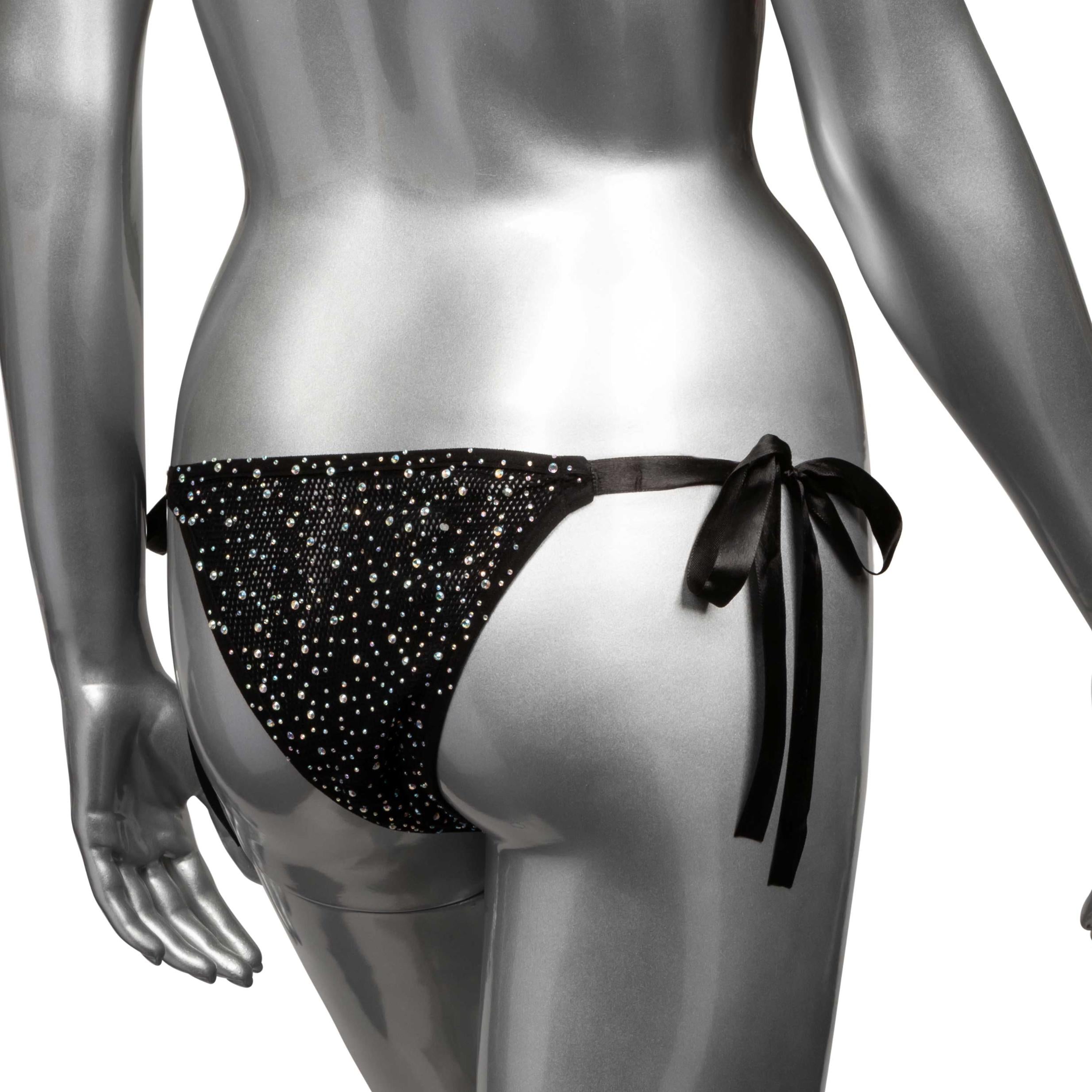 Radiance Side Tie Panties Black O/s