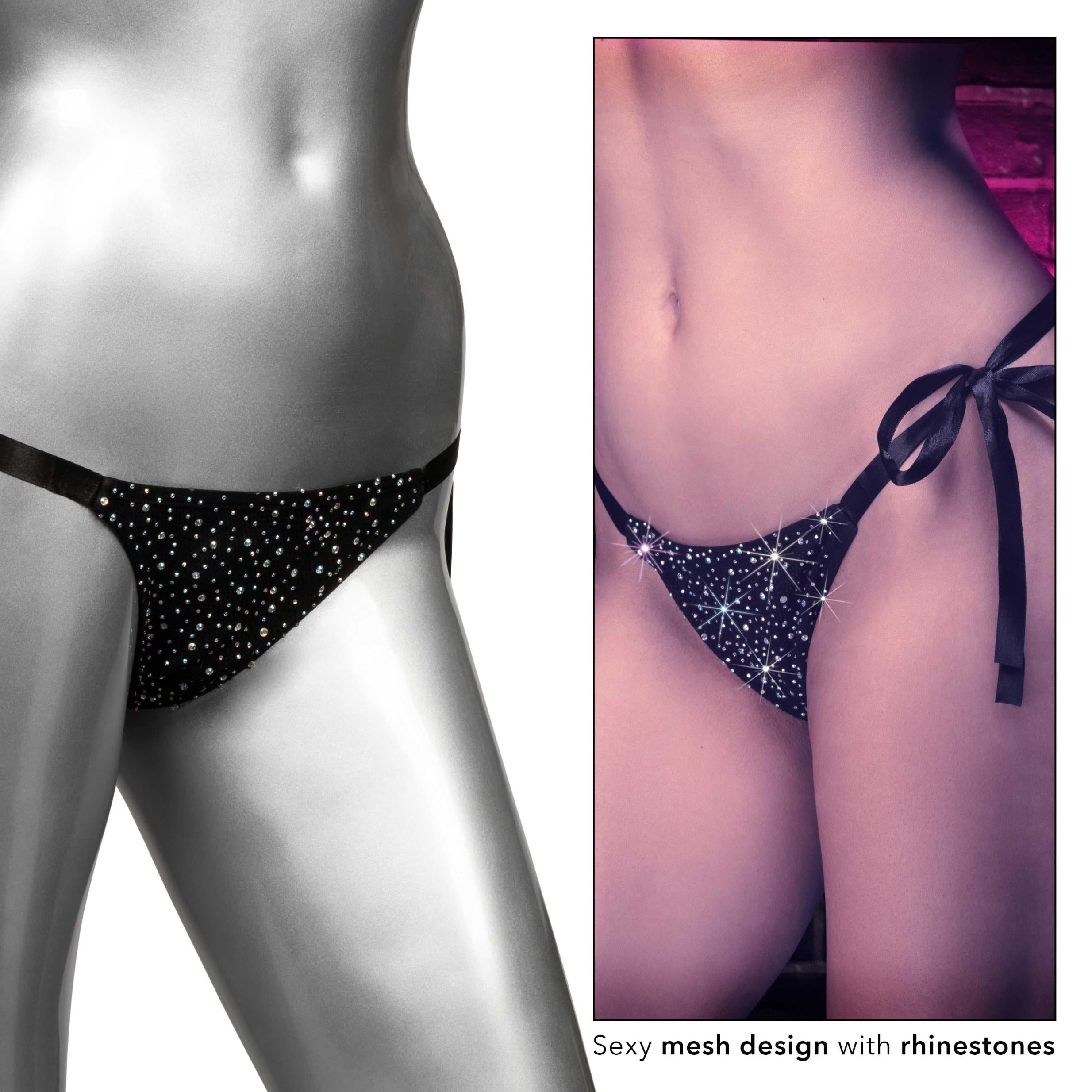 Radiance Side Tie Panties Black O/s