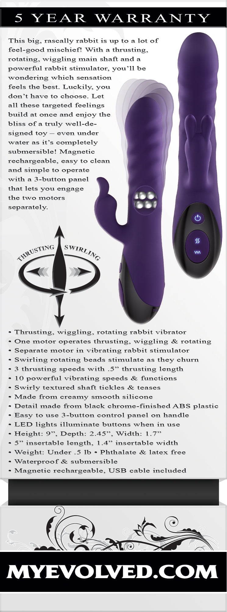 Rascally Rabbit - Thrusting Vibrator - Sale Specials