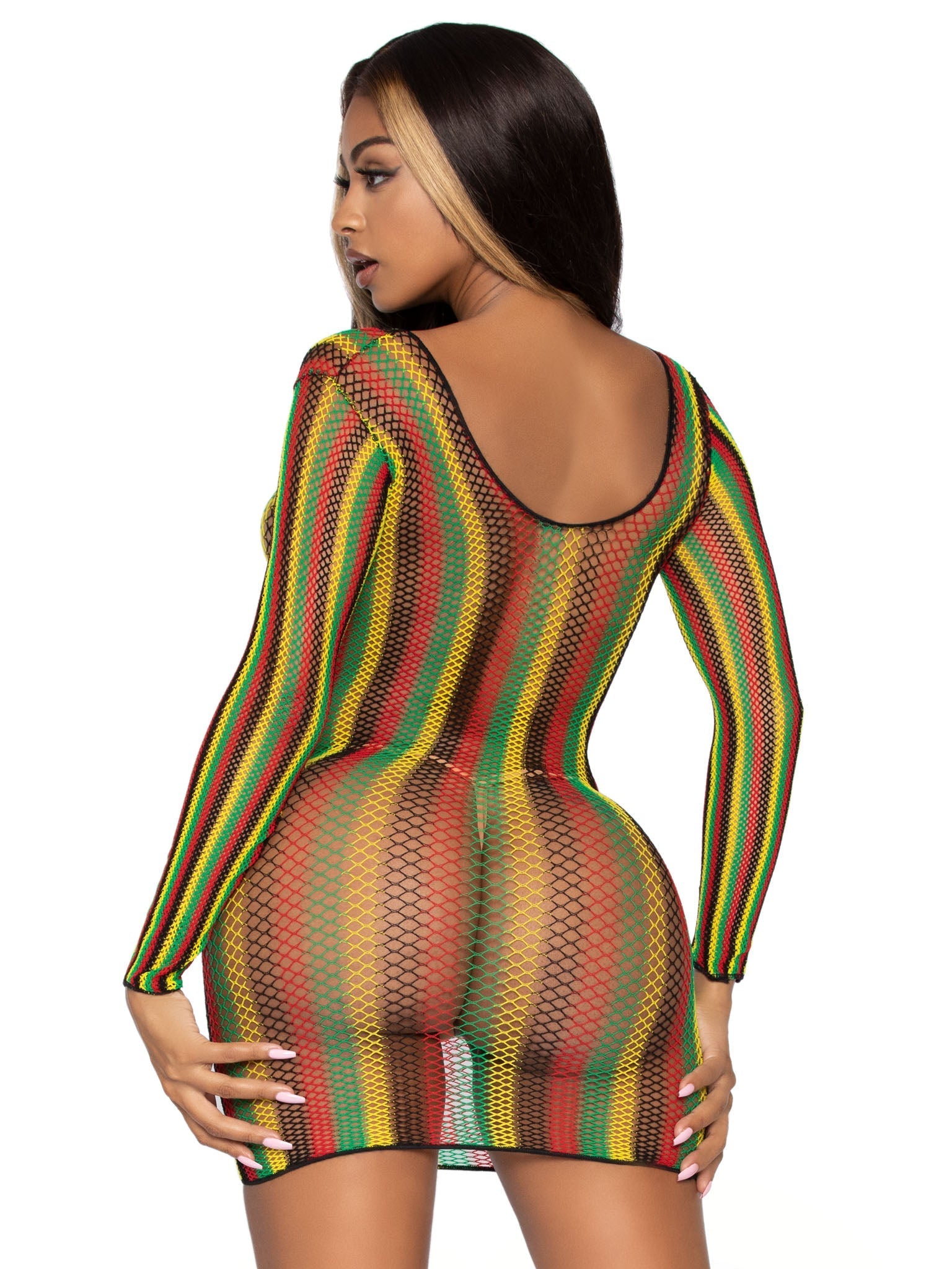 Rasta Net Mini Dress - One Size