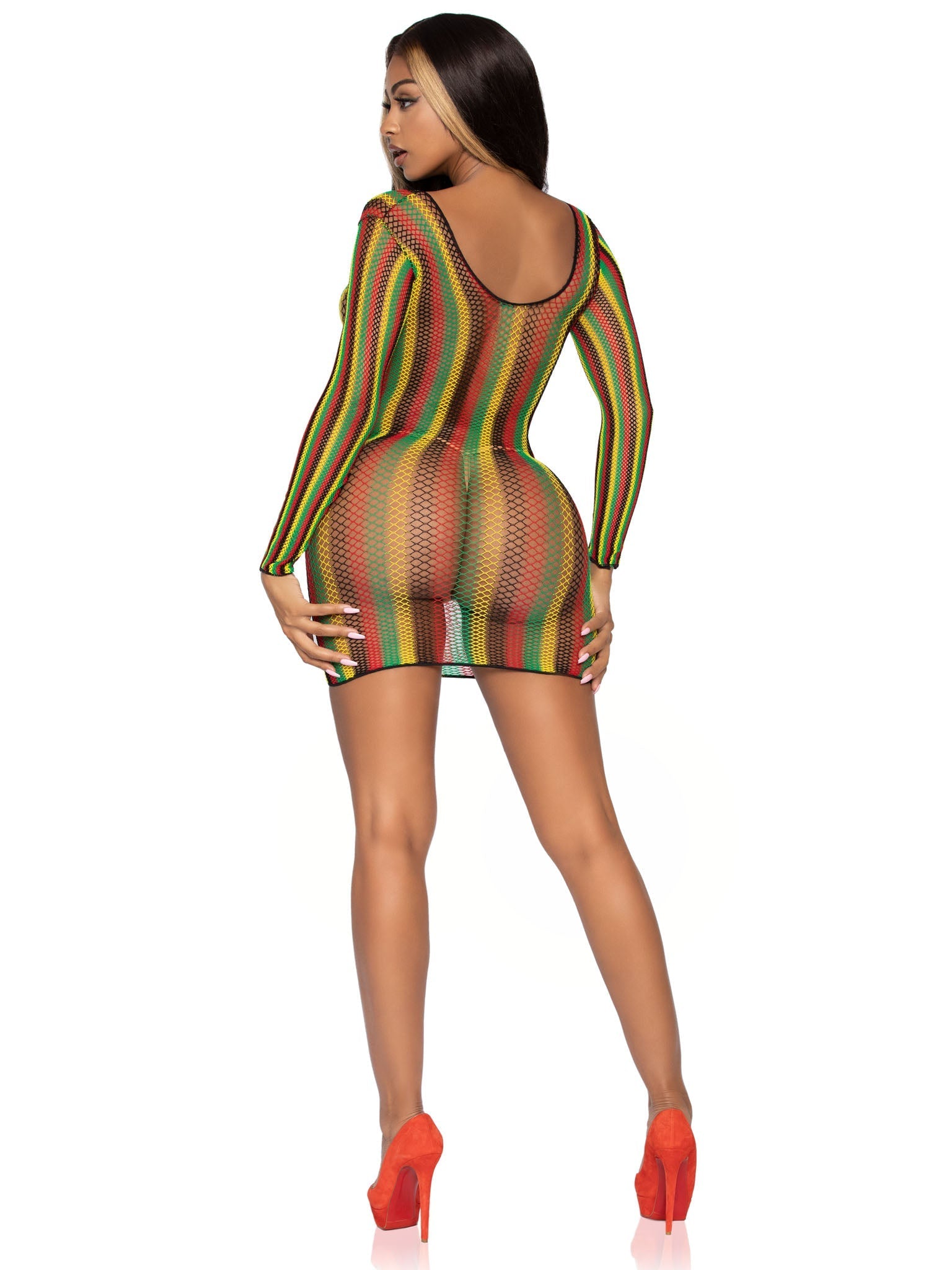 Rasta Net Mini Dress - One Size