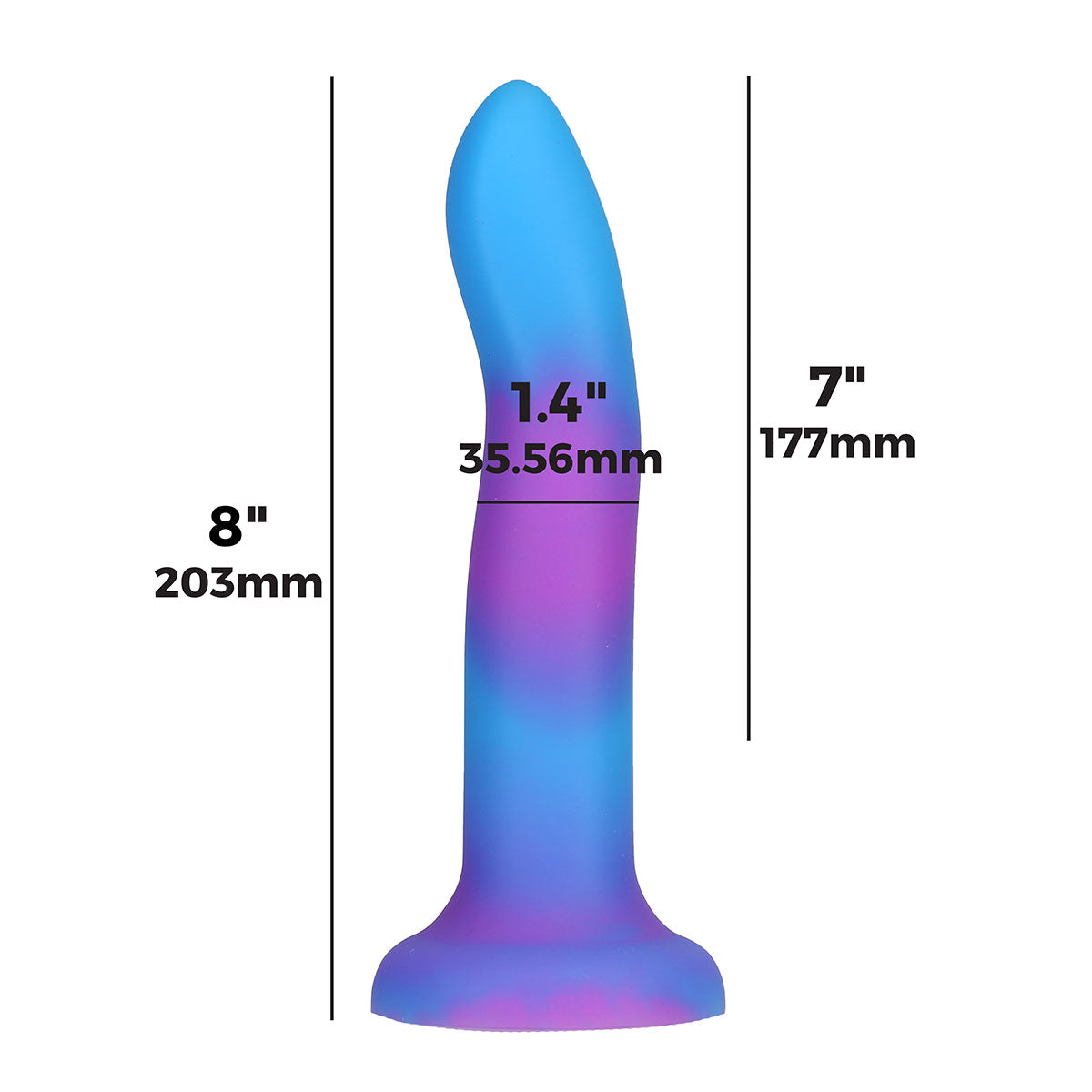 Rave Addiction 8in Glow In The Dark Dildo