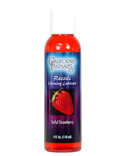Razzels Warming Lubricant - Kissable Cherry - 4 Oz. Bottle Sinful Strawberry / 4 Oz