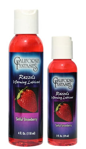 Razzels Warming Lubricant - Sinful Strawberry -  2.5 Oz. Bottle