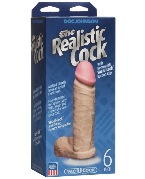 Realistic Cock W/balls White