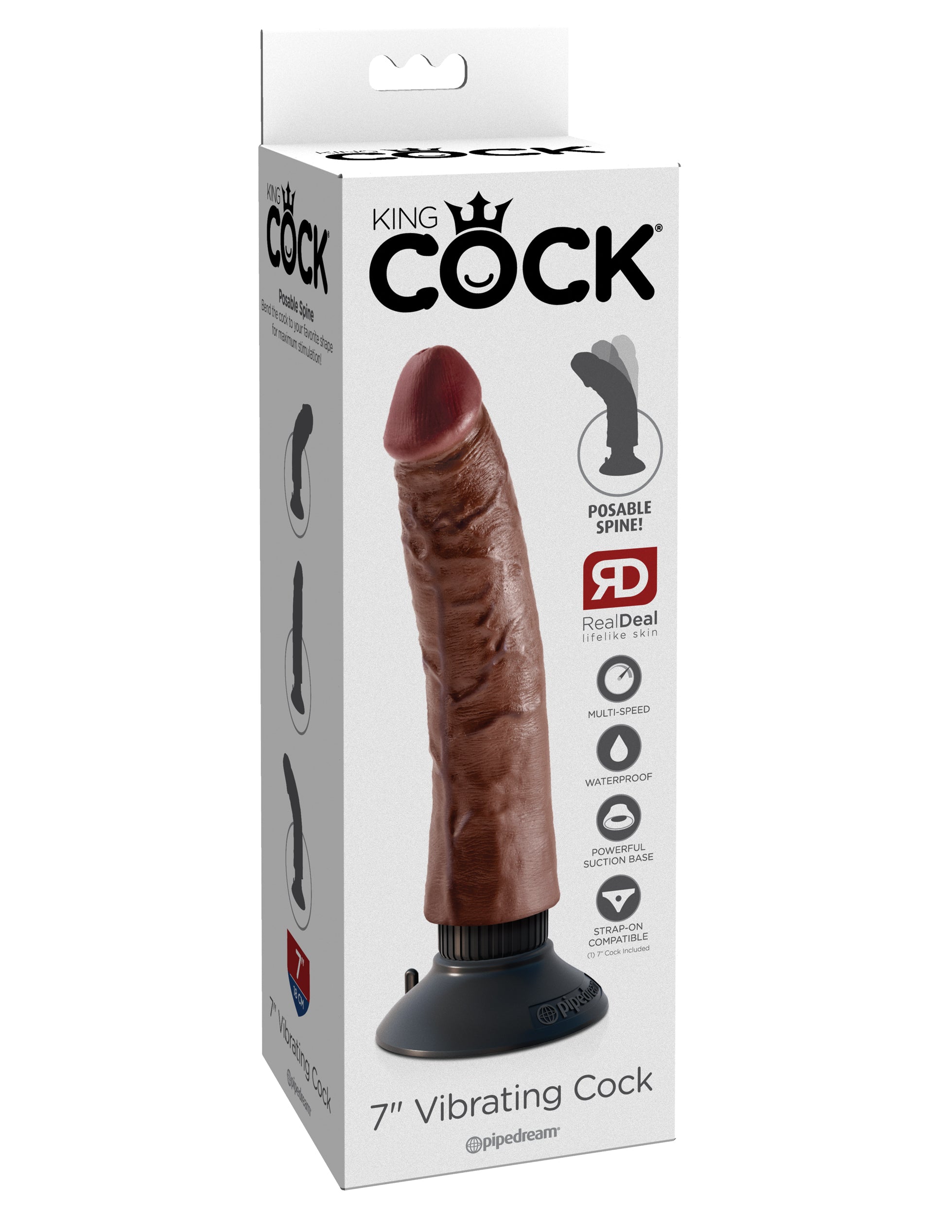 Realistic Vibrating Dildo - King Cock by Pipedream