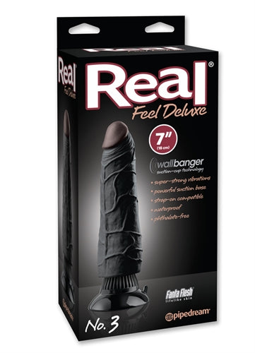 Realistic Vibrating Dildo - Pipedream Black