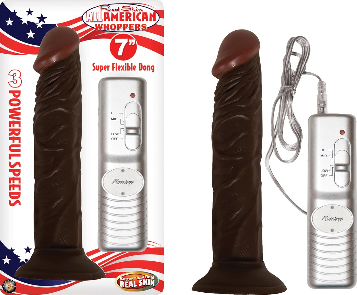 Realistic Vibrator - Afro American Whopper Brown