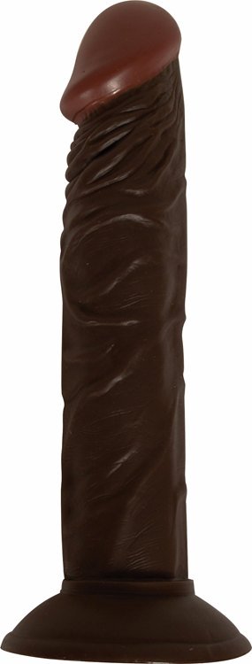 Realistic Vibrator - Afro American Whopper Brown 8"