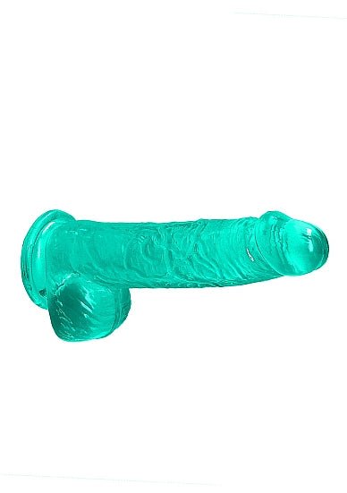 Realrock 6in Realistic Dildo W/ Balls Turquoise