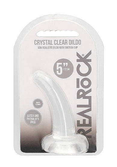 Realrock Non Realistic Dildo W Suction Cup 4.5in Transparent