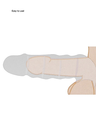 RealRock Realistic Veiny 7 in. Penis Sleeve Extender Beige