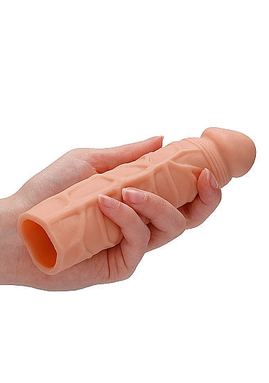 RealRock Realistic Veiny 7 in. Penis Sleeve Extender Beige