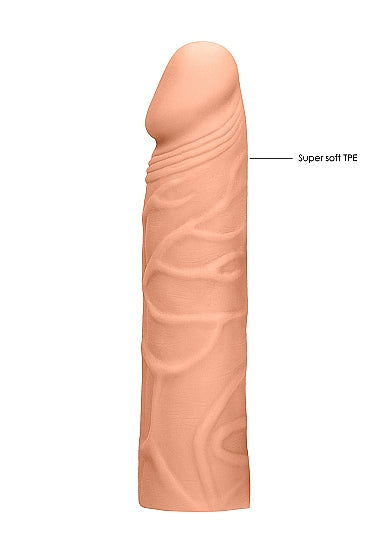 RealRock Realistic Veiny 7 in. Penis Sleeve Extender Beige