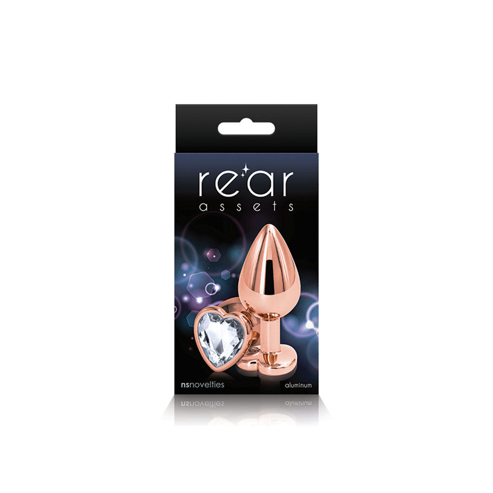 Rear Assets Rose Gold Heart Clear