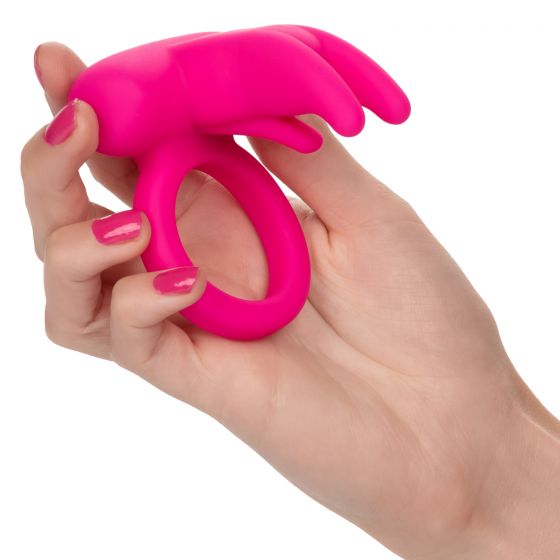 Rechargeable Triple Clitoral Flicker Ring in Silicone