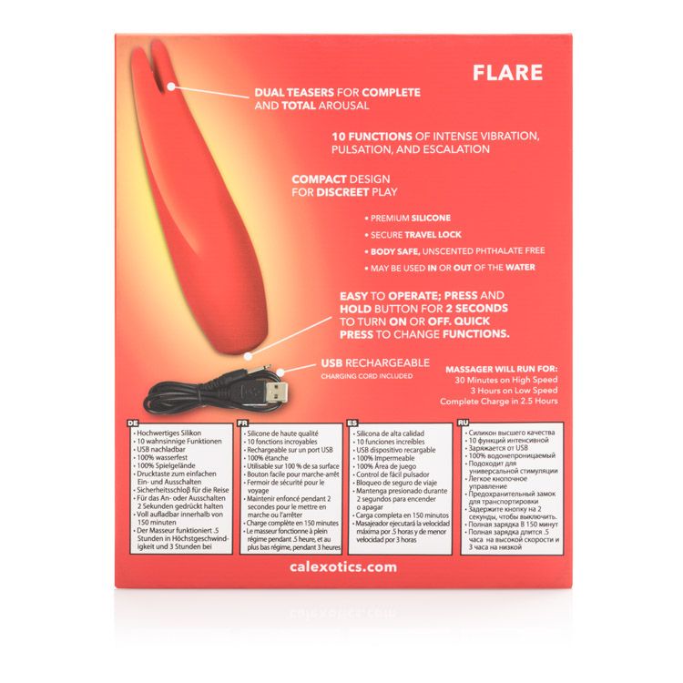 Red Hot Flare Clitoral Stimulation Dual Teasers