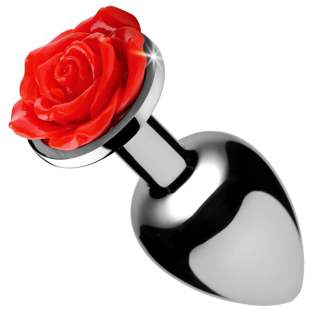 Red Rose Anal Plug - Medium Medium