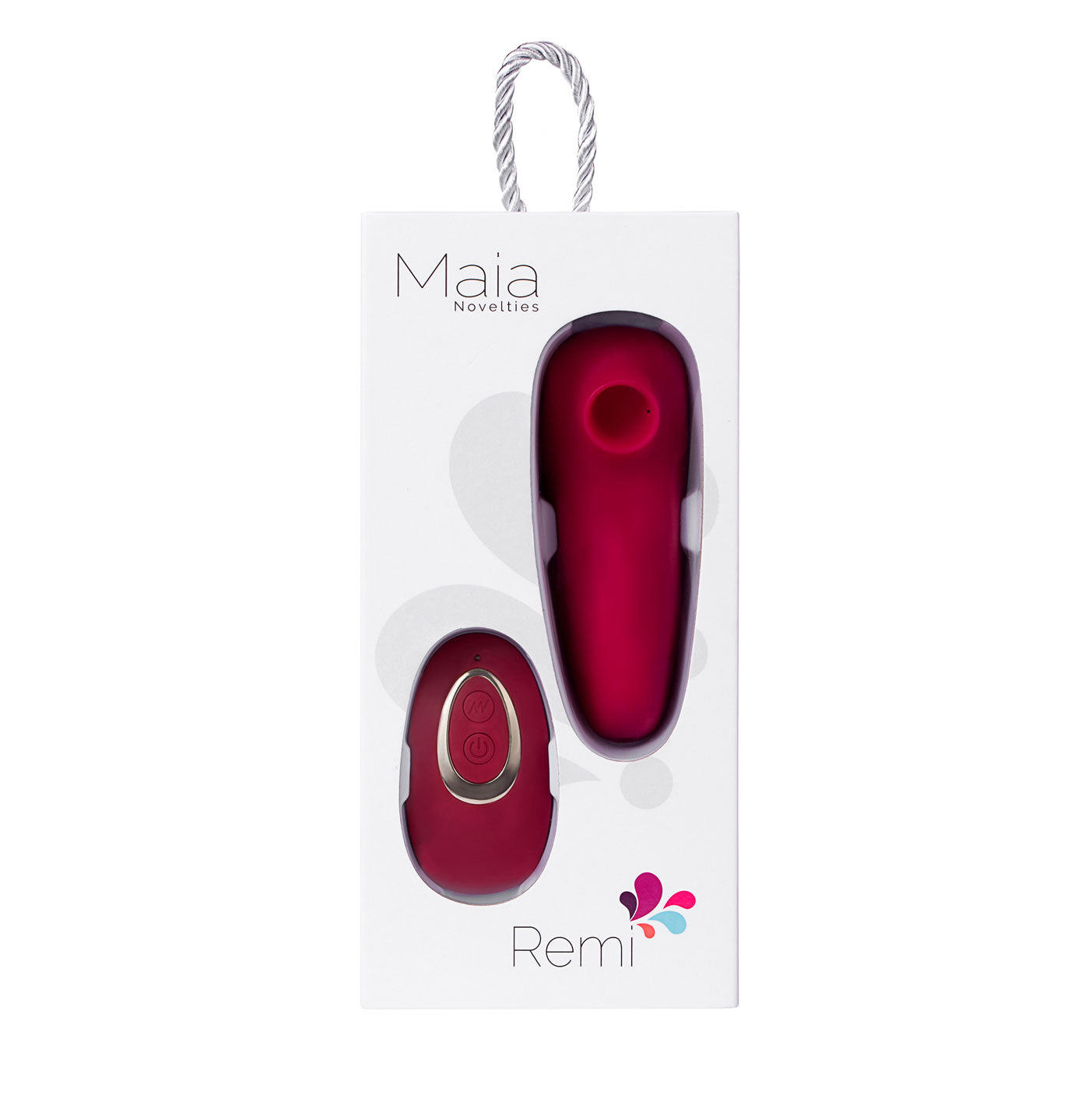 Remi 15-Function Rechargeable Remote Control   Suction Panty Vibrator - Red