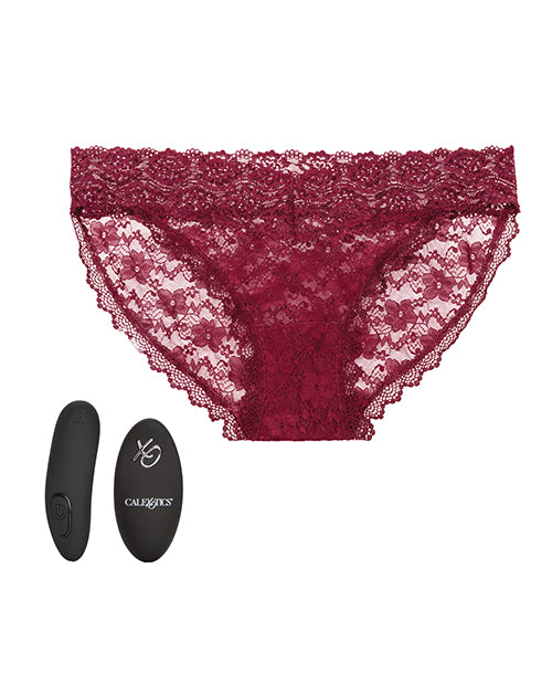 Remote Control Lace Panty Set Burgundy