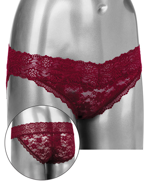 Remote Control Lace Panty Set Burgundy