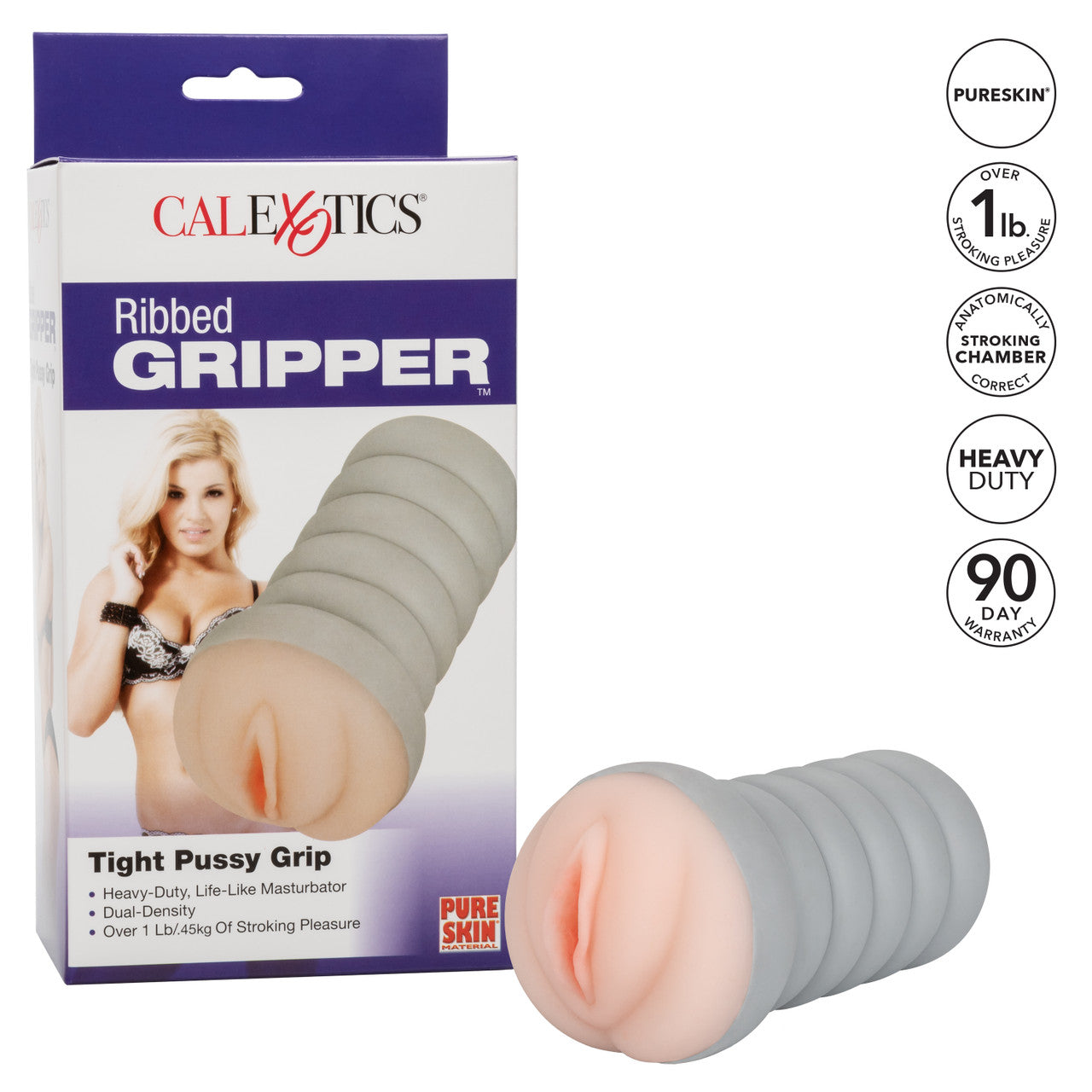 Ribbed Gripper Tight Pussy Ivory