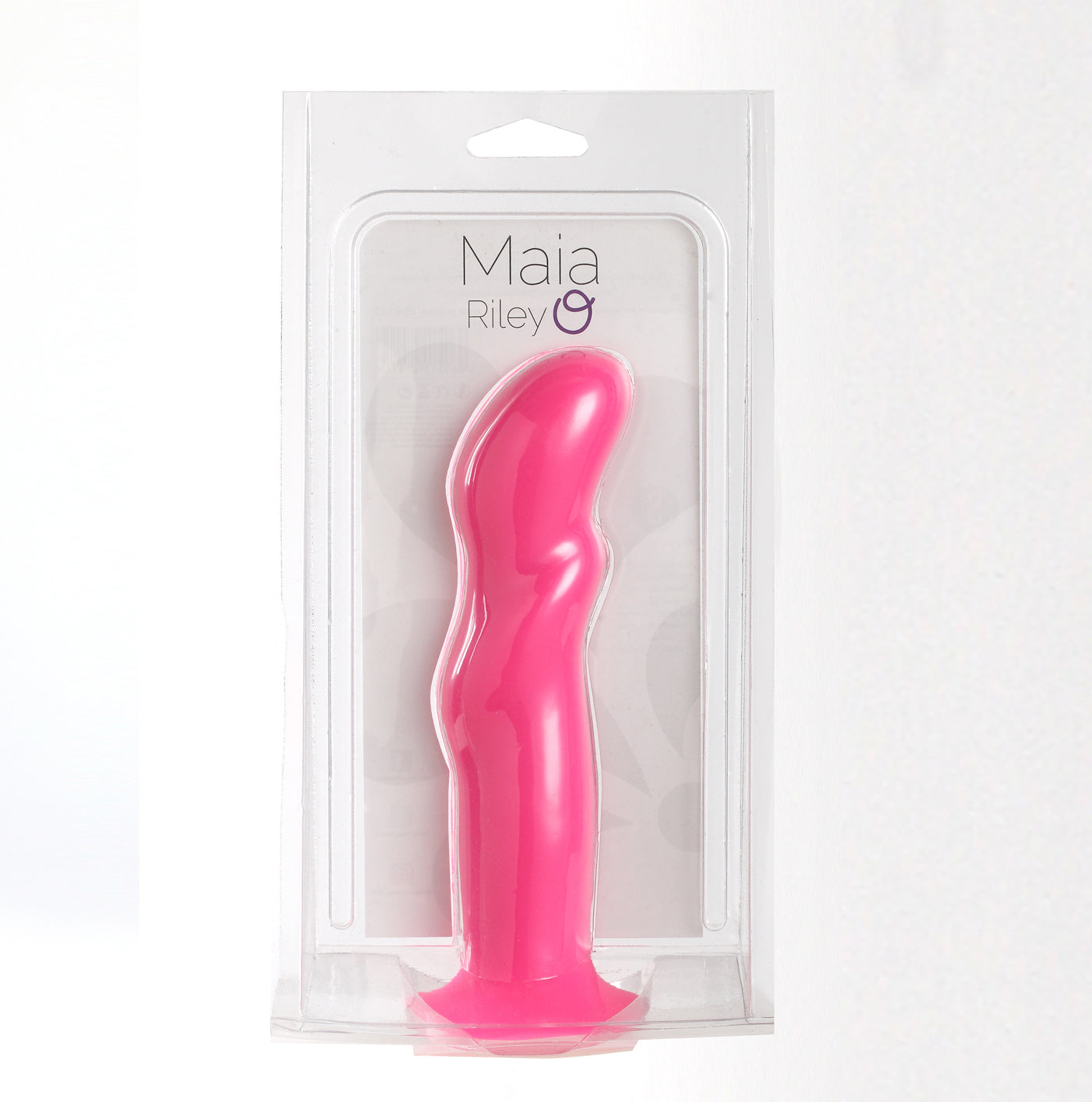 Riley Silicone Swirled Dong - Neon Neon Pink