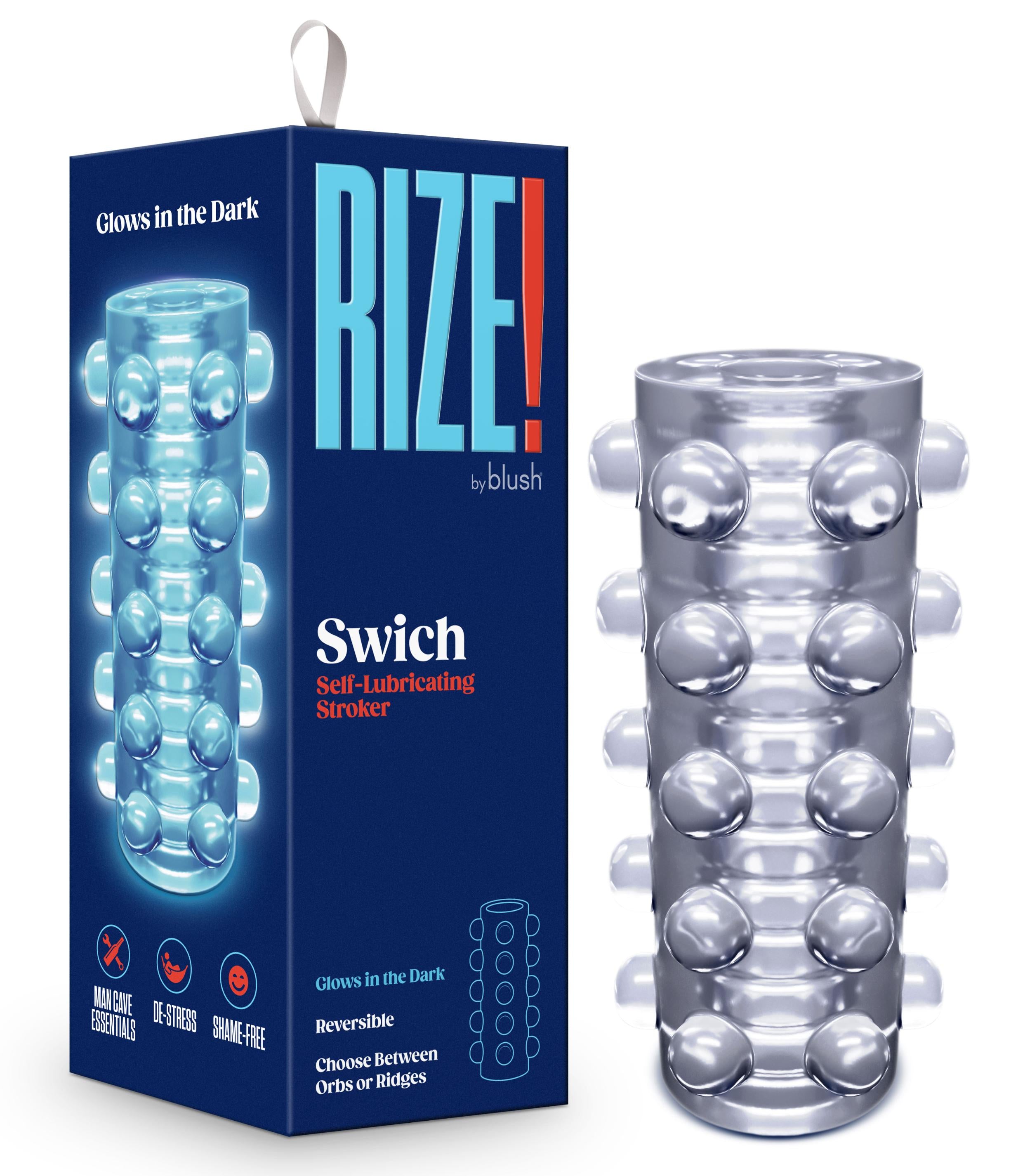 Rize - Swich - Glow in the Dark Self -Lubricating  Stroker  - Clear