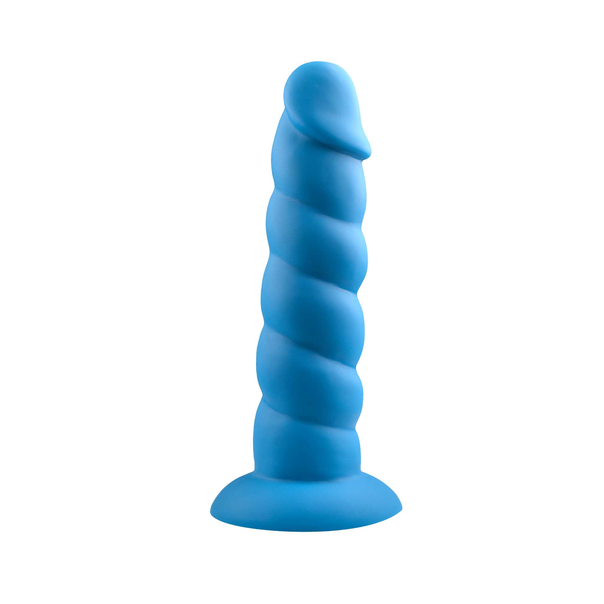 Rock Candy Suga Daddy Silicone Dildo - Blue