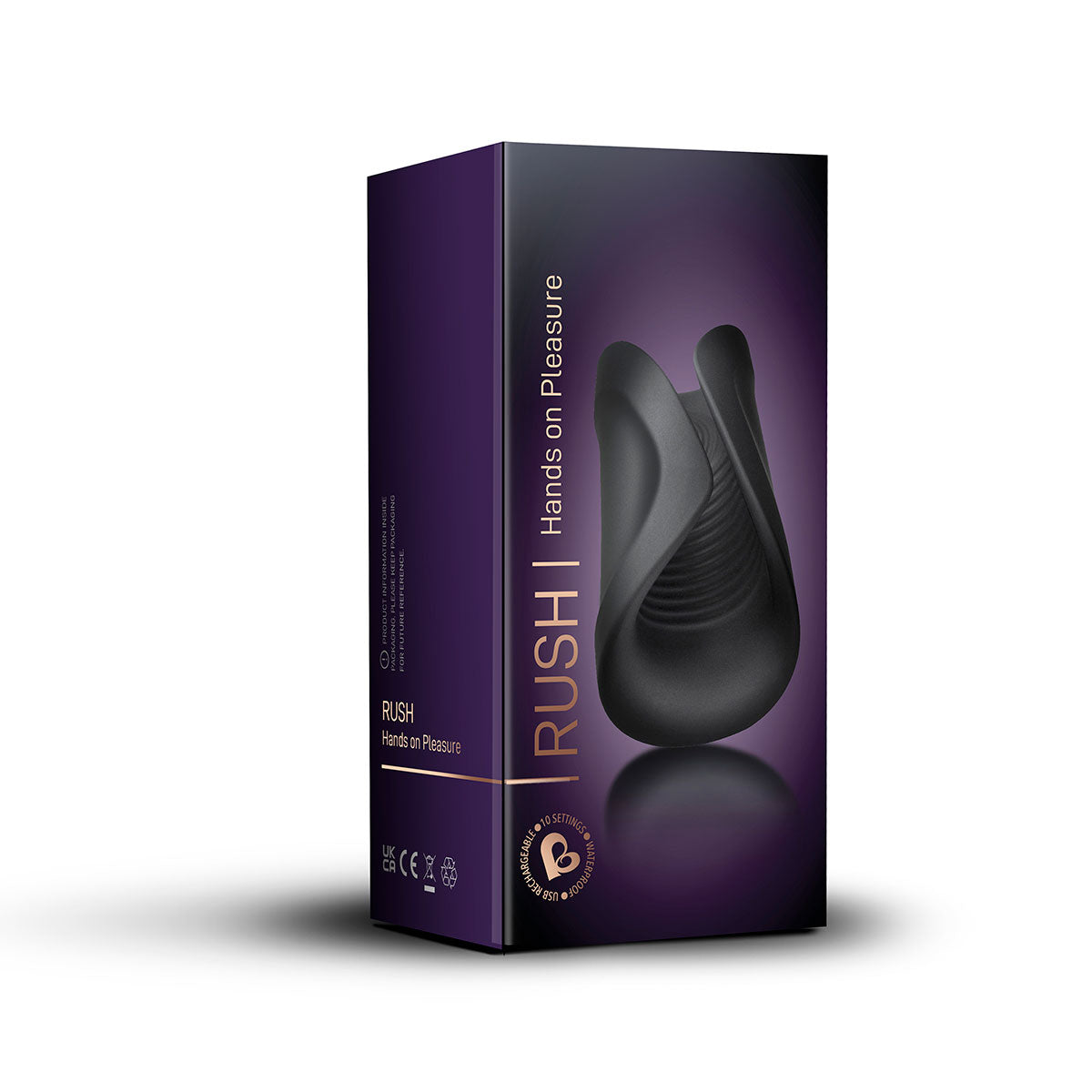 Rocks Off Rush Rechargeable Stroker - Black