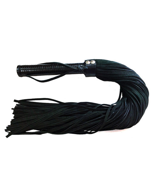 Rouge Suede Flogger W/leather Handle - Black