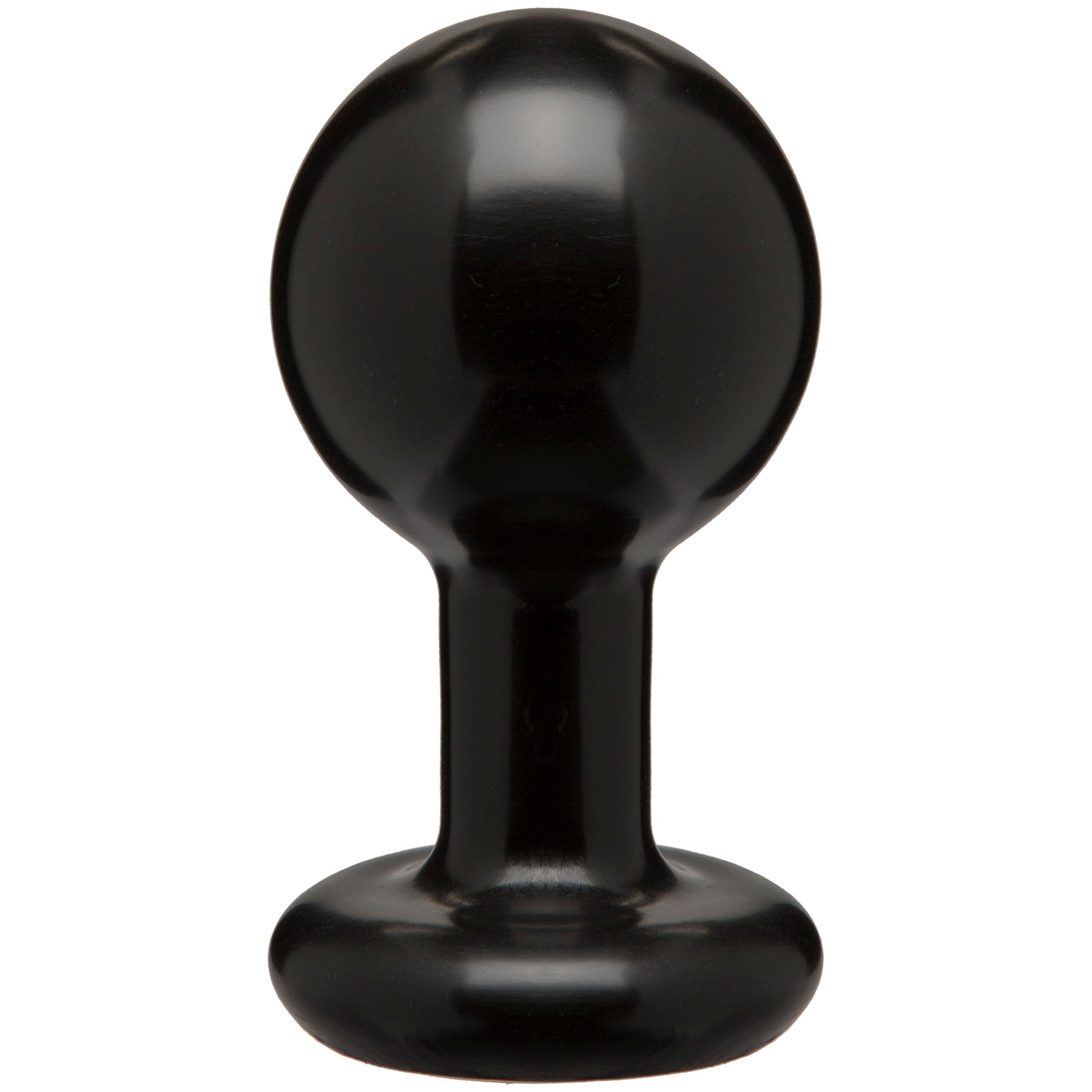 Round Butt Plug - Medium - Black Medium