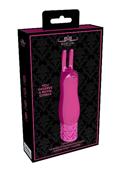 Royal Gems Elegance Rechargeable Silicone Bullet Pink